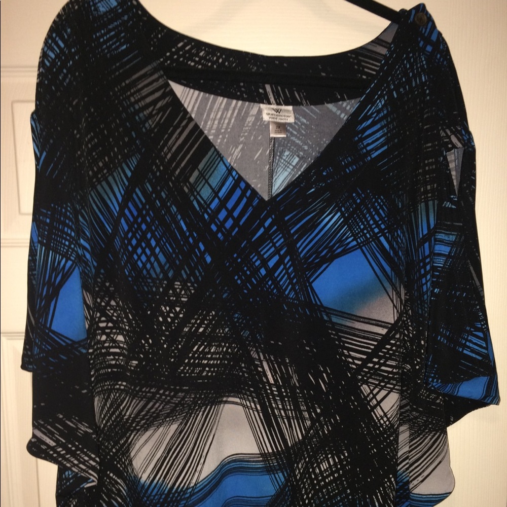 Worthington Stretch 2x Vneck Blouse